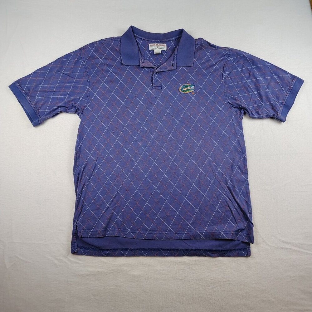 VTG Florida Gators Polo Shirt Purple Boca Classics Argyle Diamond Mens sz XL
